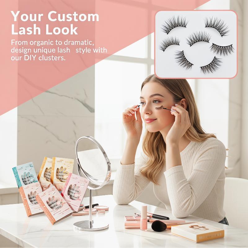Eyelash Extension With Glue - 7 Rows Self-Adhesive Eyelashes No Glue