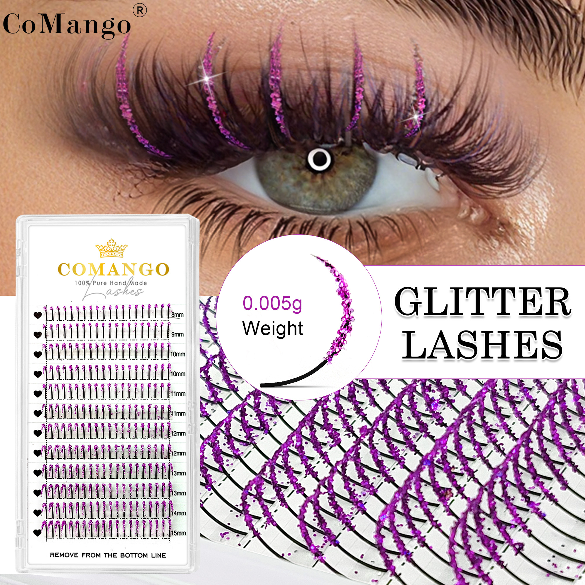 Lash Tile Palette - Colors Glitter Fashion Shiny Colorful False
