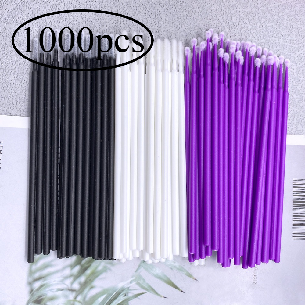 Eyelash Extension With Glue - 1000pcs/lot Eyelash Extension Cleaning Swabs Lash