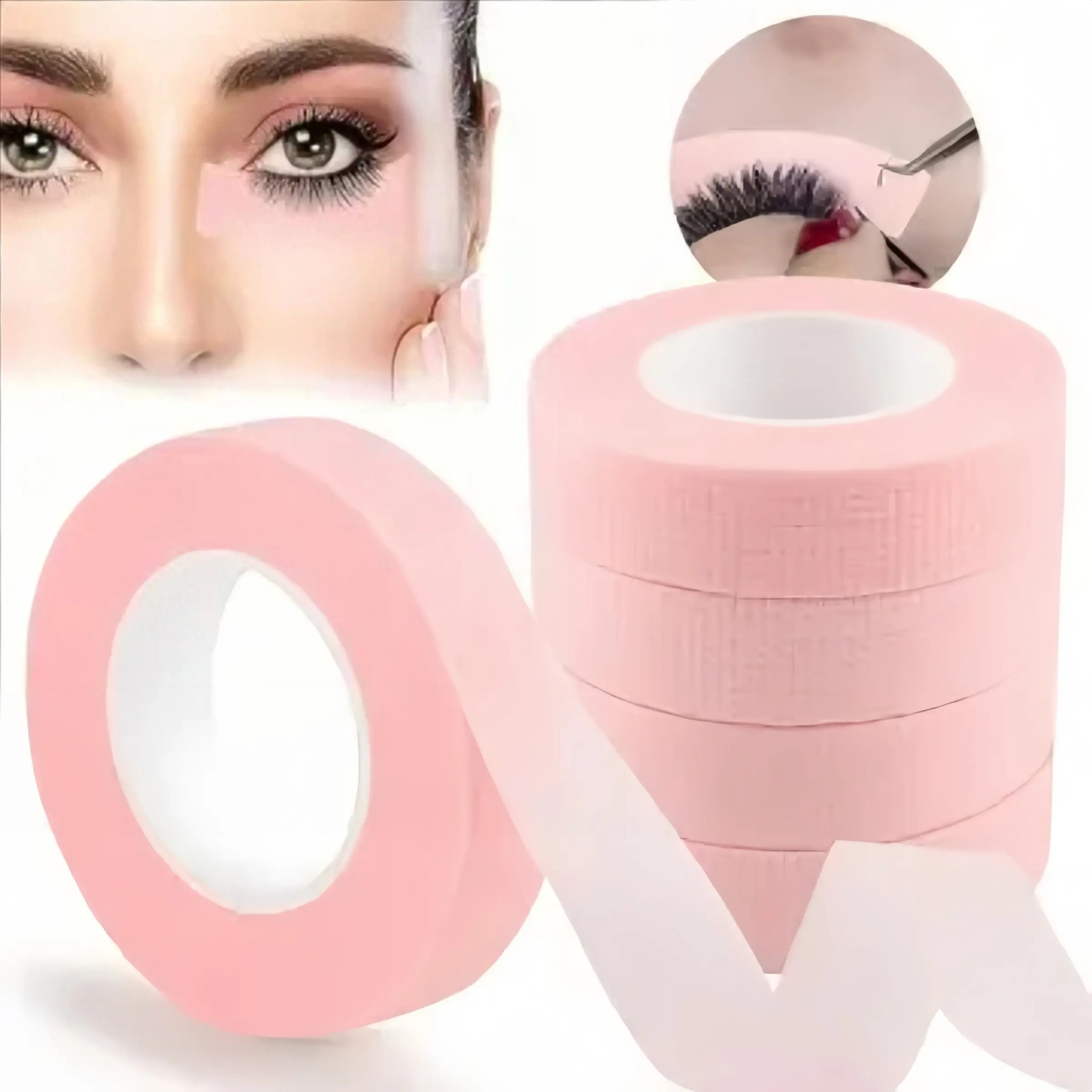 Eyelash Extension Eyeliner - Pink Disposable Eye Protector Stickers Set(10PCS),