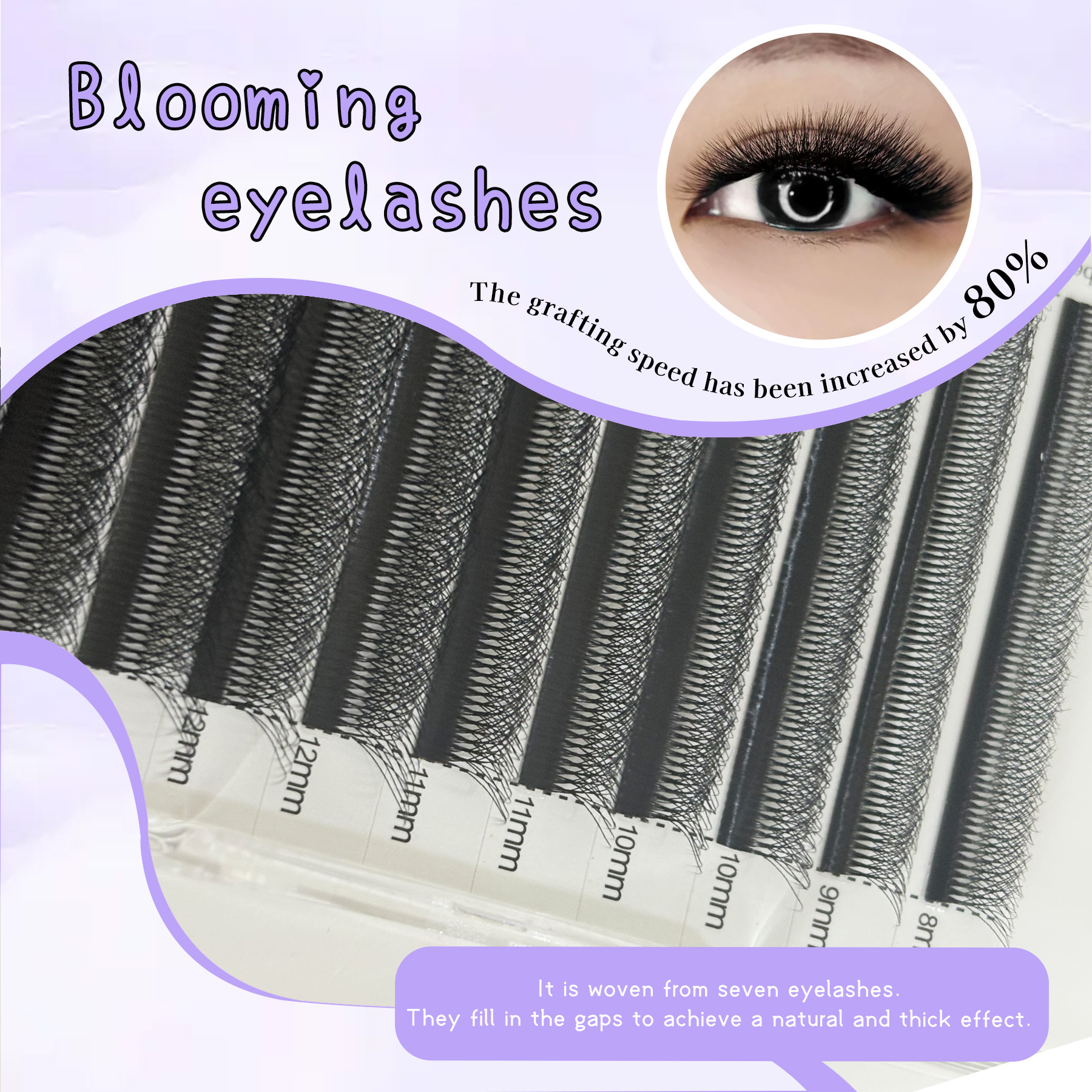 7D Petal-shaped W-shaped false – Eyelash Extension Eyeliner Bewertung und Preis