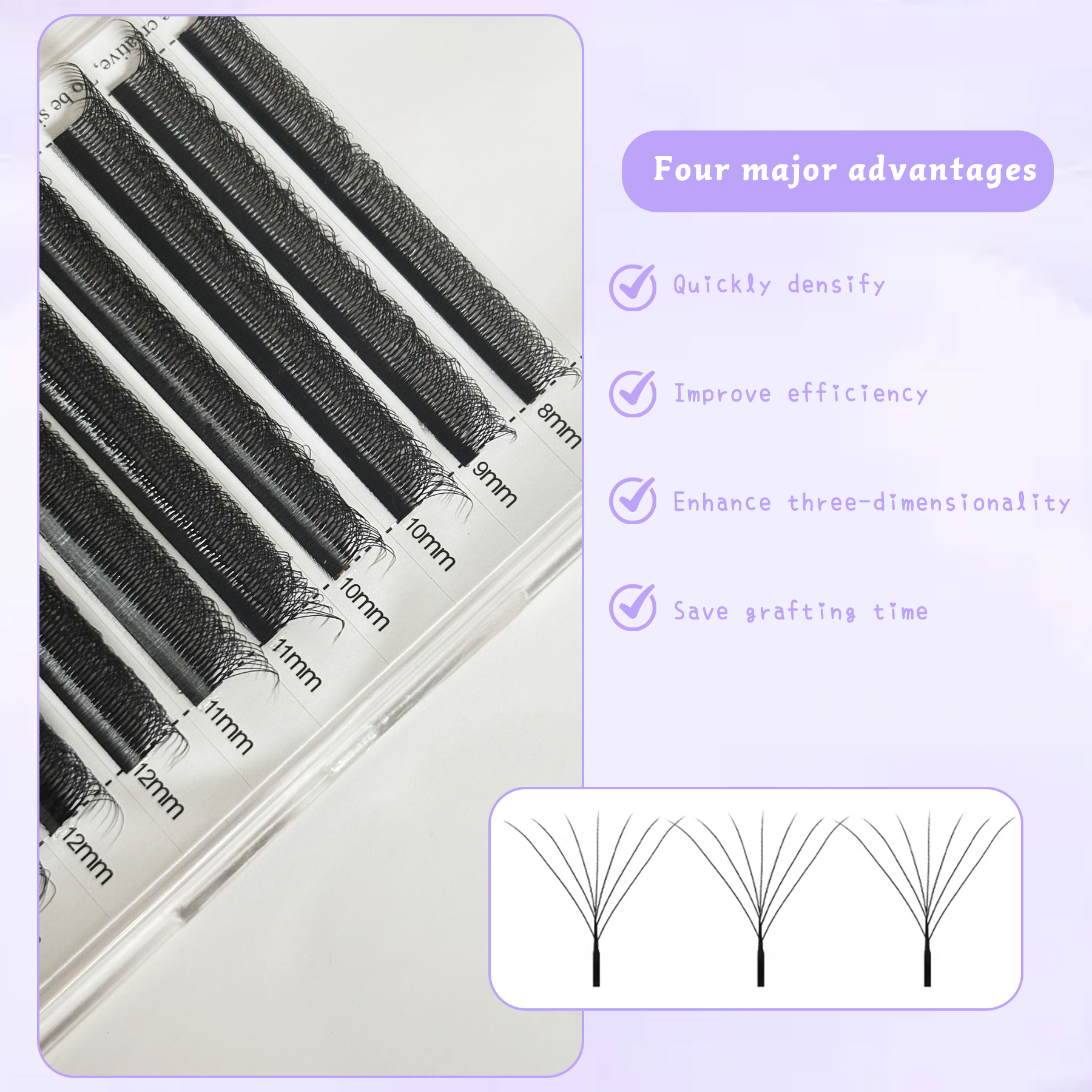 7D Petal-shaped W-shaped false – Eyelash Extension Eyeliner Bewertung und Preis