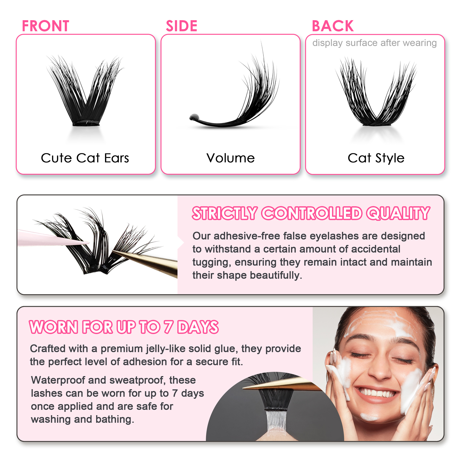 SEEDEW 3D V-shaped Thick False – Eyelash Extension With Glue Bewertung und Preis