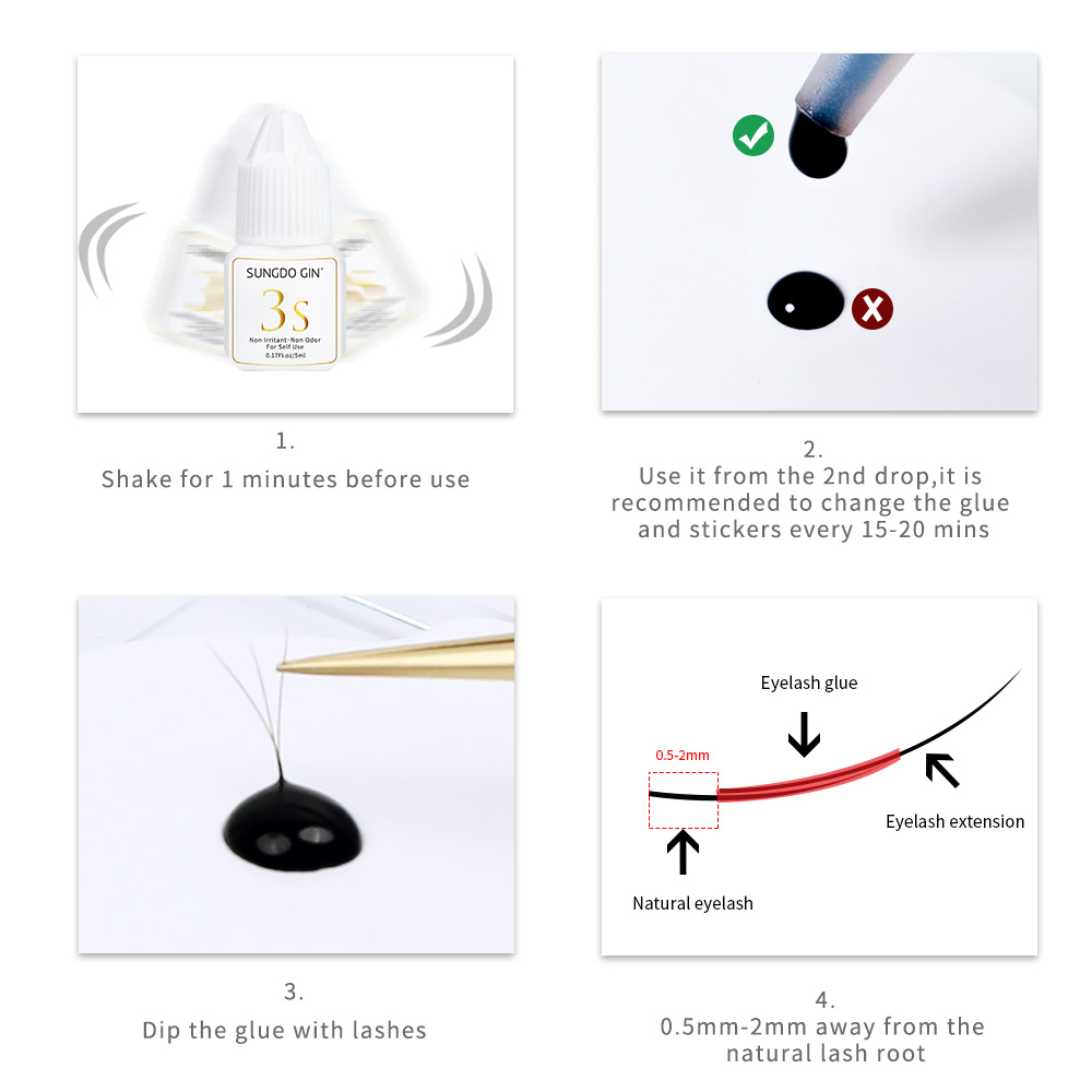 Eyelash Extension Glue 3S Fast – Eyelash Extension Open Eye Bewertung und Preis
