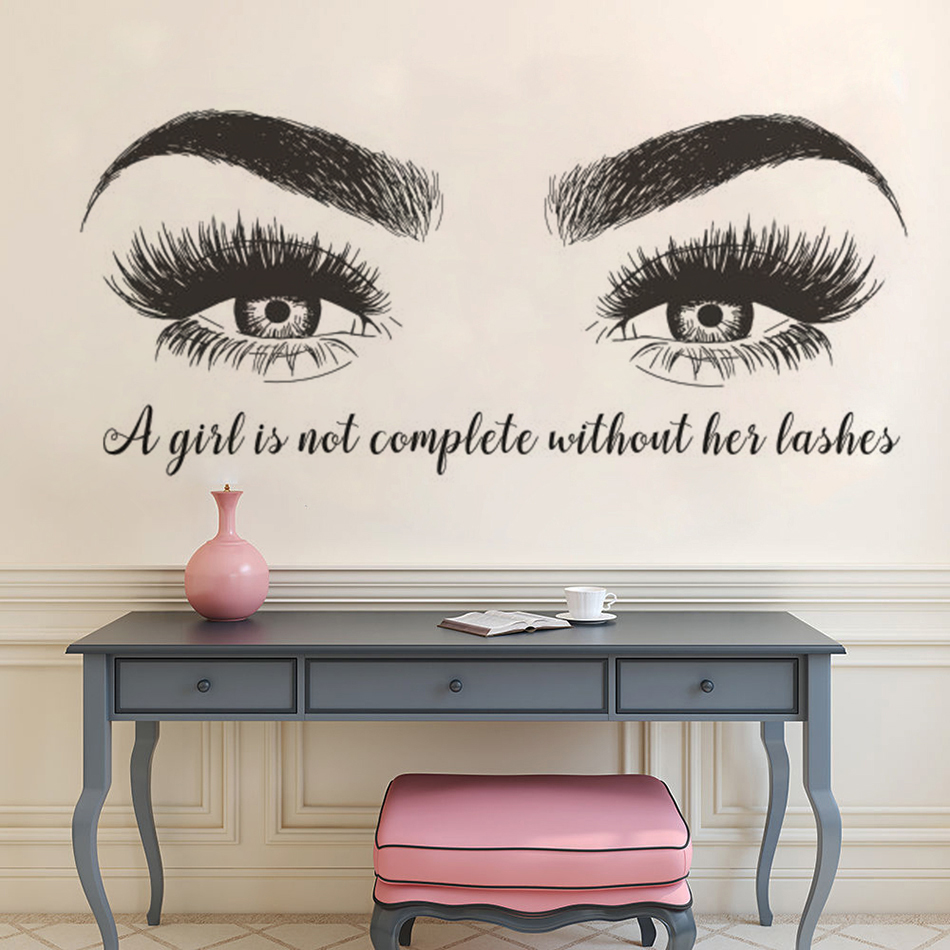 Eyelashes Eyebrows Vinyl Wall  – Eyelash Extension Quotes Bewertung und Preis
