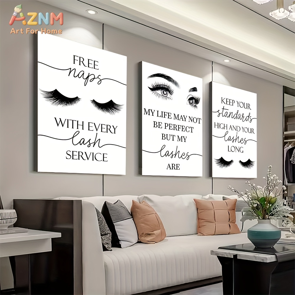 3pcs Unframed Beautiful Inspir – Eyelash Extension Quotes Bewertung und Preis