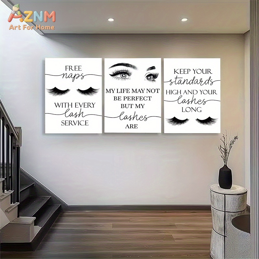 3pcs Unframed Beautiful Inspir – Eyelash Extension Quotes Bewertung und Preis