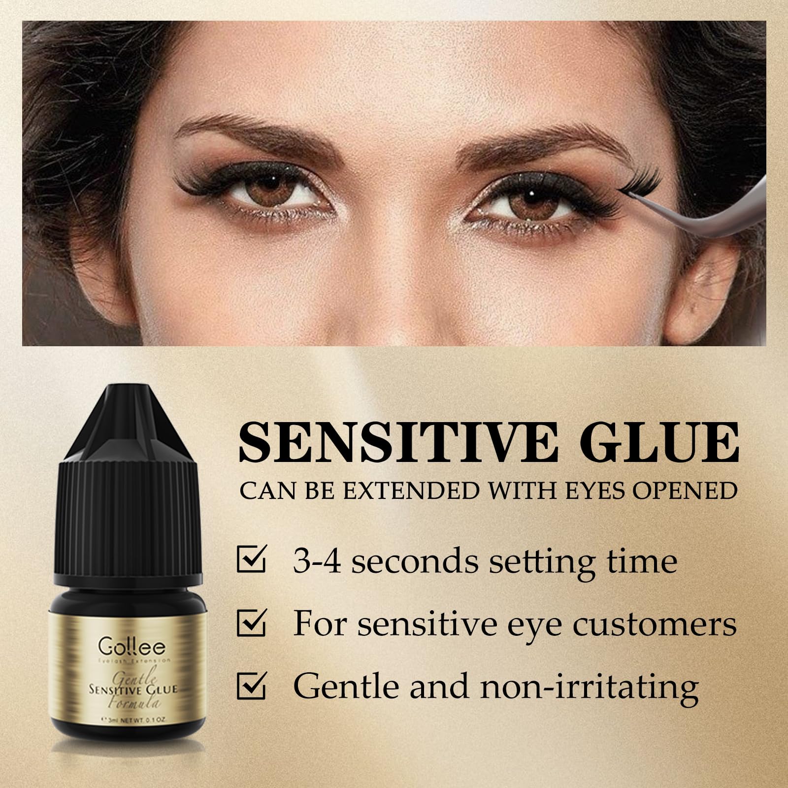 Gollee Eyelash Adhesive Cluste – Eyelash Extension Glue For Sensitive Eyes Bewertung und Preis