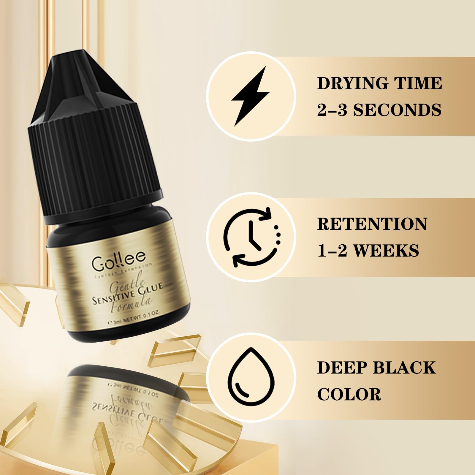 Gollee Eyelash Adhesive Cluste – Eyelash Extension Glue For Sensitive Eyes Bewertung und Preis