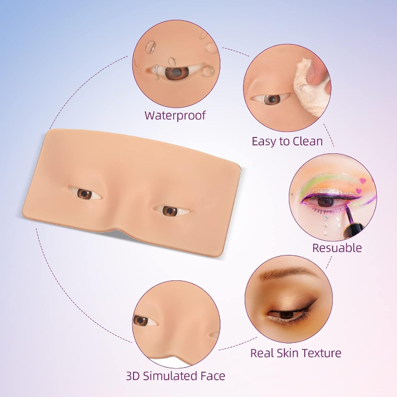 3D Silicone Face Makeup Practi – Eyelash Extension Open Eye Bewertung und Preis
