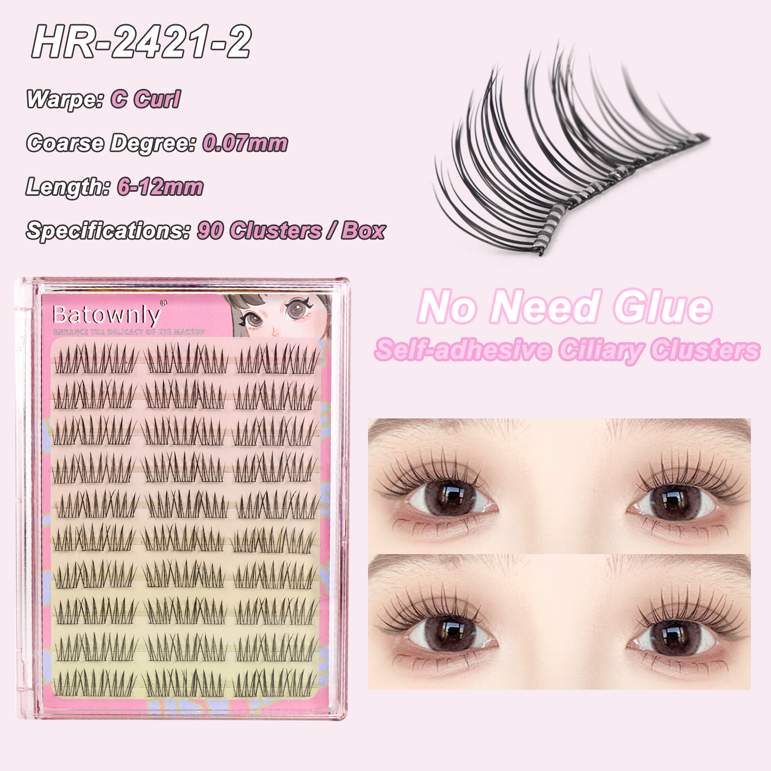 90 Pcs Self-adhesive Eyelash C – Eyelash Extension Single Lash Bewertung und Preis
